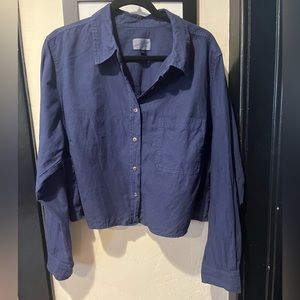 Long sleeve cropped and boxy button up Universal Thread